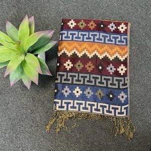 Handmade peruvian cotton shawl/pashmina/scarf